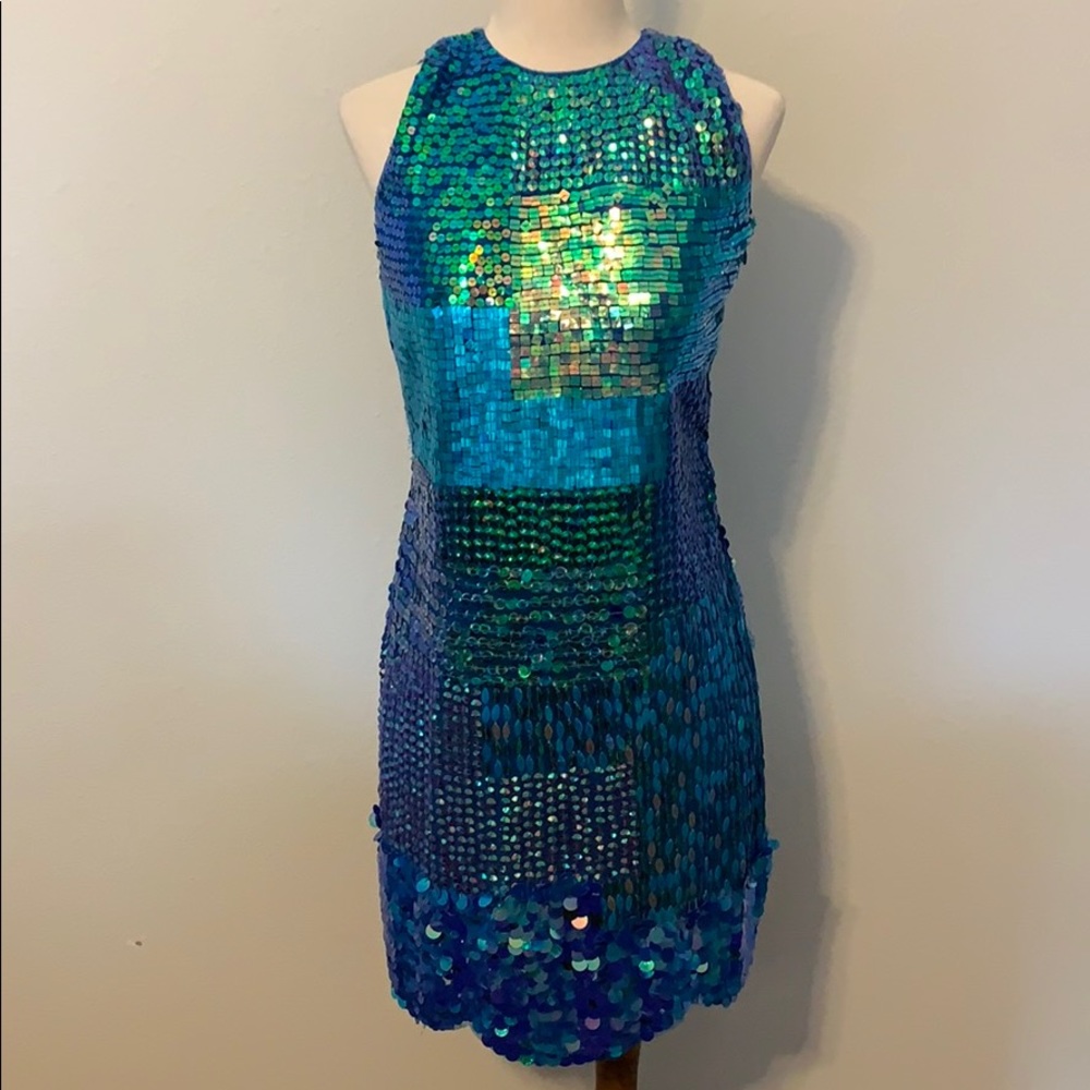 NWT TFNC London sequin dress mermaid sz 4
